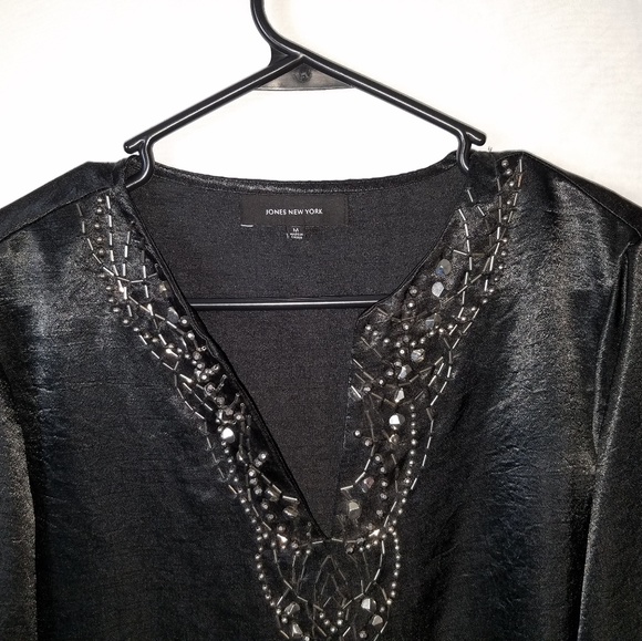 NWT Jones New York Black Top - Picture 2 of 5